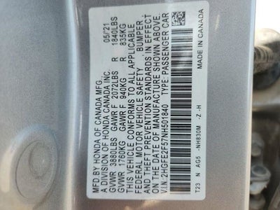 2022 Honda Civic Sport