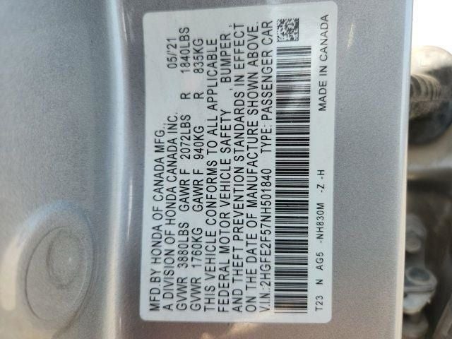 2022 Honda Civic Sport