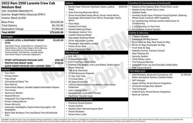 2022 RAM 2500 Laramie
