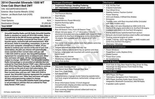 2014 Chevrolet Silverado 1500 Work Truck