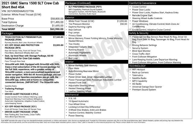 2021 GMC Sierra 1500 SLT