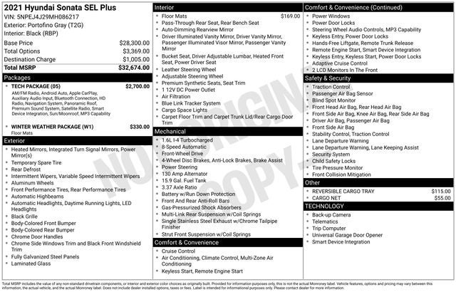 2021 Hyundai Sonata SEL Plus