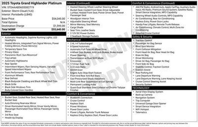 2025 Toyota Grand Highlander Platinum