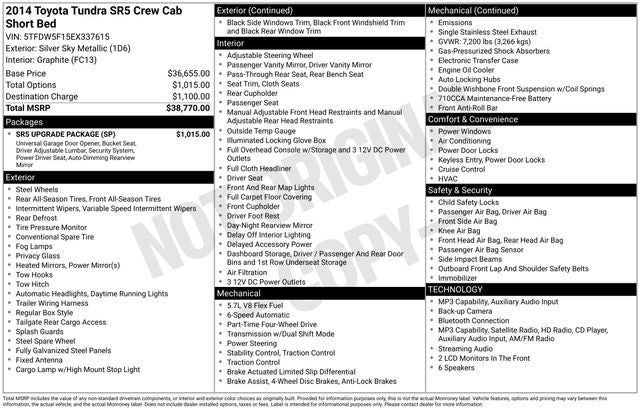 2014 Toyota Tundra SR5 CrewMax