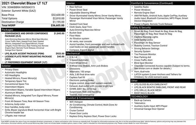 2021 Chevrolet Blazer LT