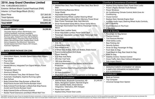 2016 Jeep Grand Cherokee Limited