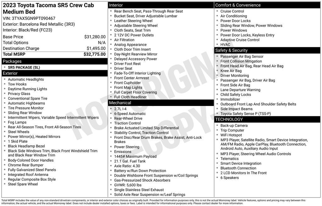 2023 Toyota Tacoma Base
