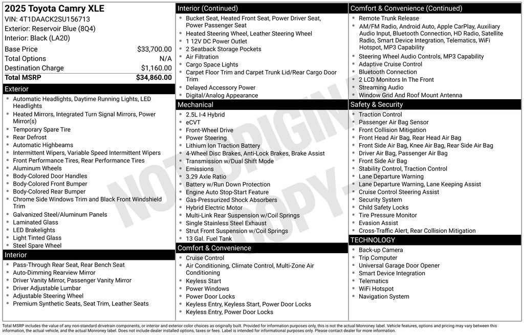 2025 Toyota Camry XLE