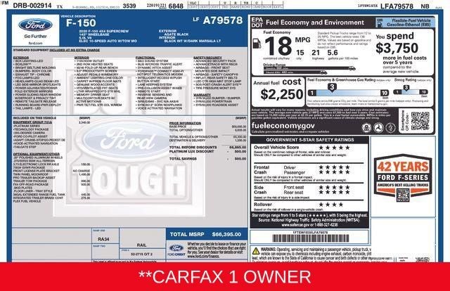 2020 Ford F-150 Platinum