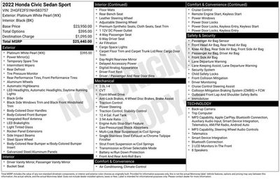 2022 Honda Civic Sport