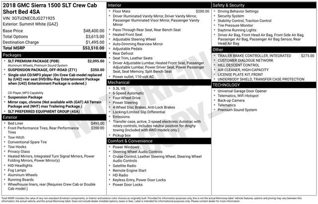 2018 GMC Sierra 1500 SLT