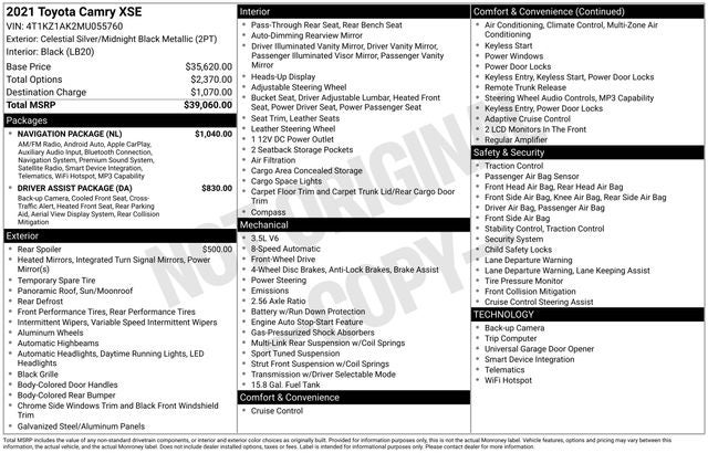 2021 Toyota Camry XSE V6
