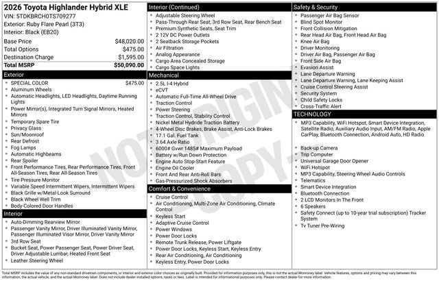 2026 Toyota Highlander Hybrid XLE