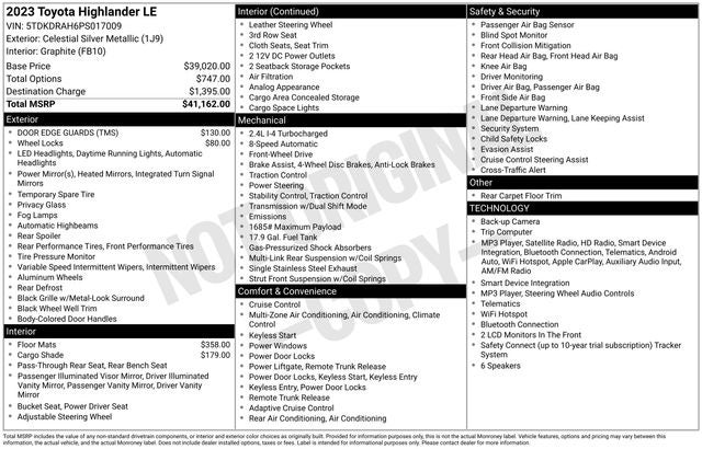 2023 Toyota Highlander L
