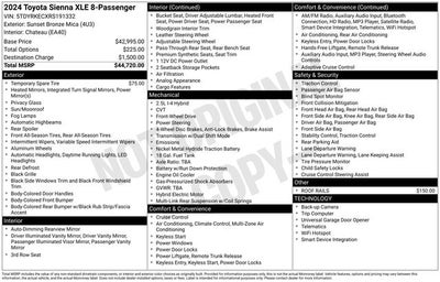2024 Toyota Sienna XLE 8 Passenger
