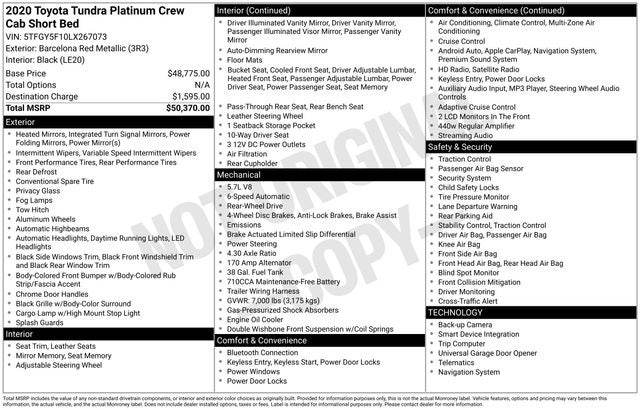 2020 Toyota Tundra Base