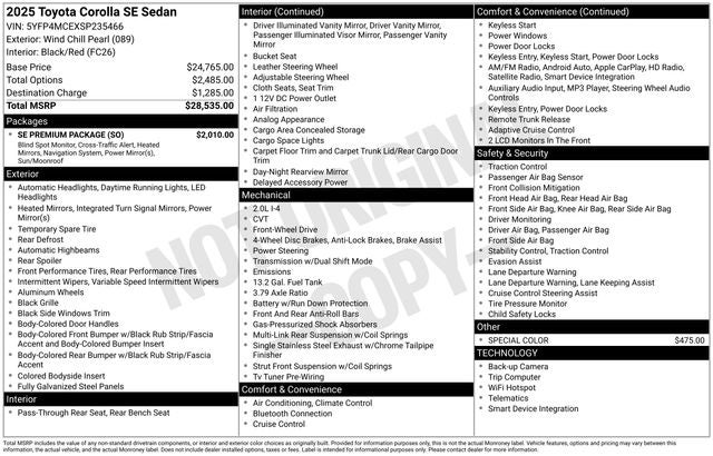 2025 Toyota Corolla SE