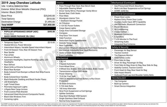 2019 Jeep Cherokee Latitude