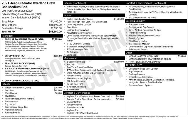 2021 Jeep Gladiator Overland