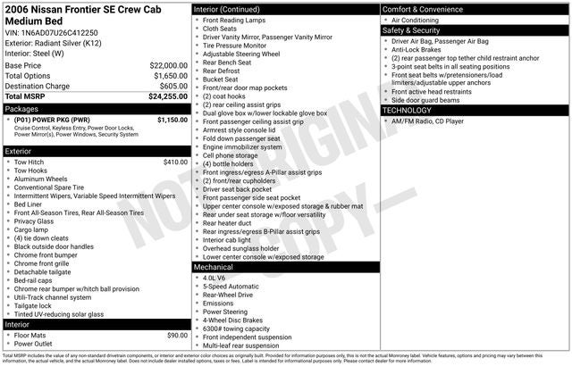 2006 Nissan Frontier Base
