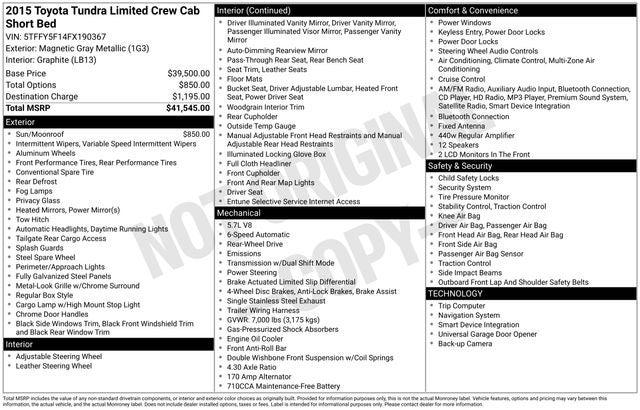 2015 Toyota Tundra Limited CrewMax