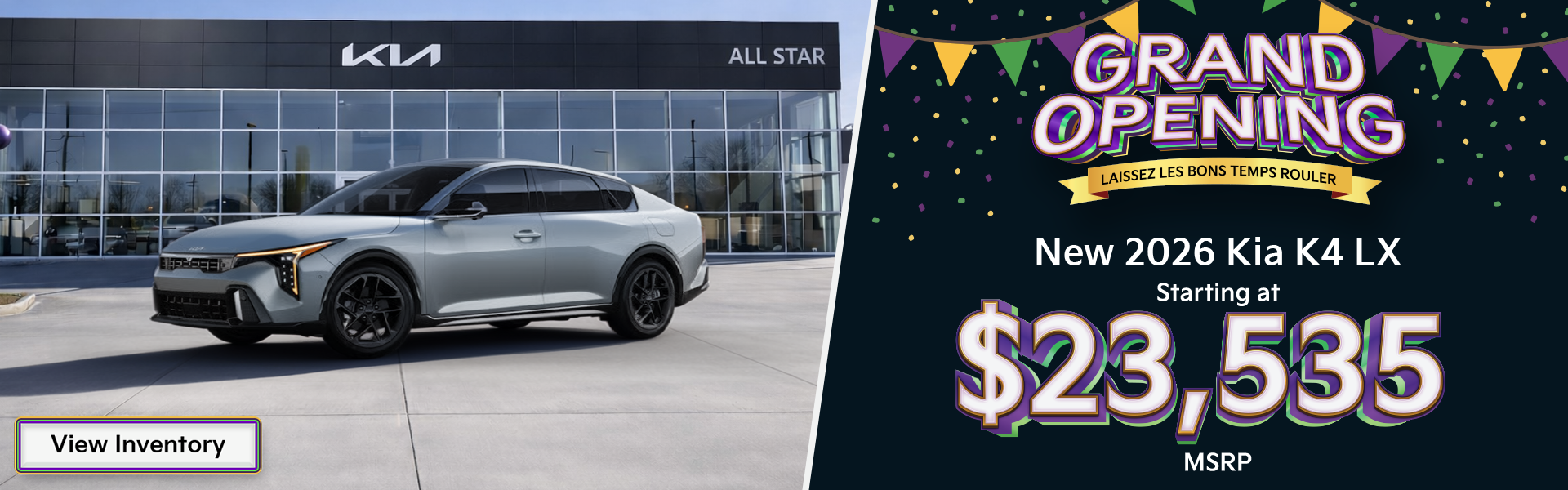New 2026 Kia K4 LX 