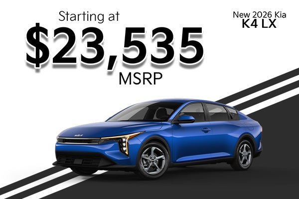 New 2026 Kia K4 LX