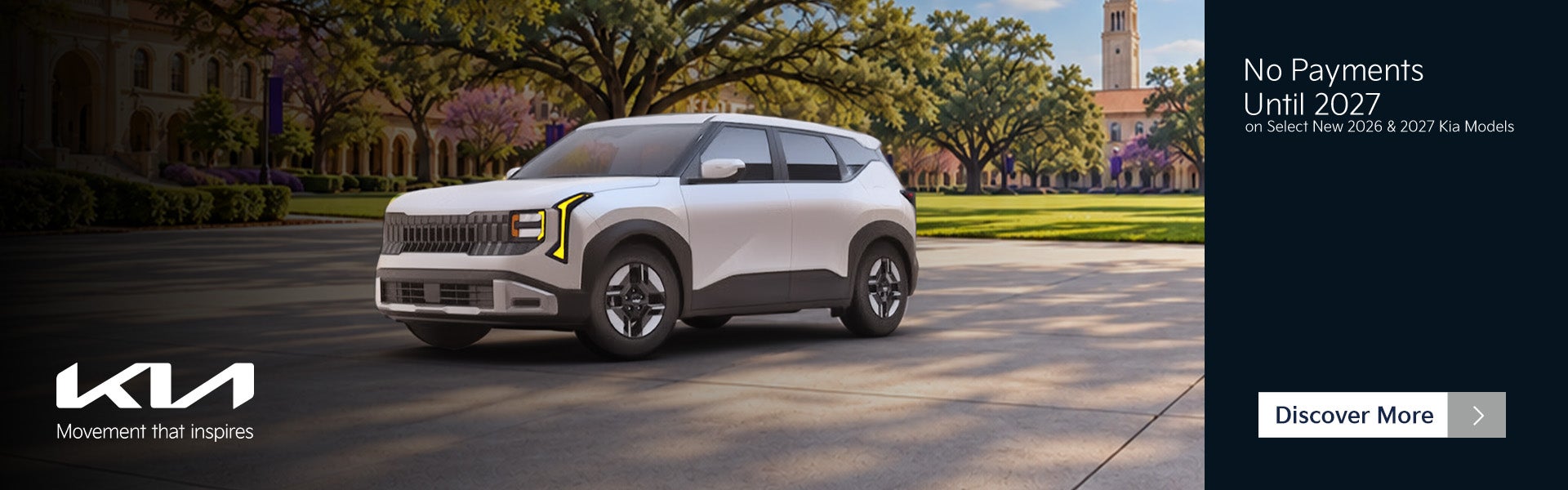 No Payments Until 2027 on Select New 2026 & 2027 Kia Models