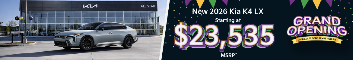 New 2026 Kia K4 LX